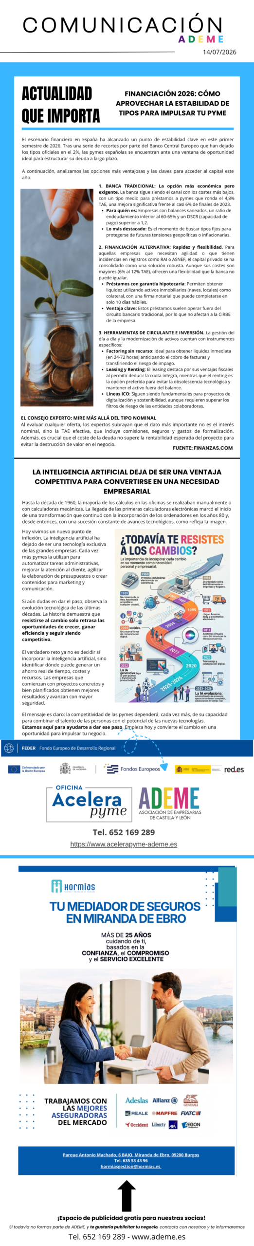 Boletín informativo para estar al día
